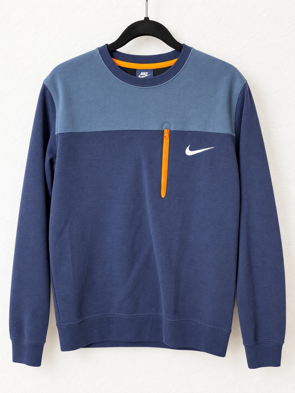 Nike Color Block Pullover in Two Tone Blue & Yellow Size Medium